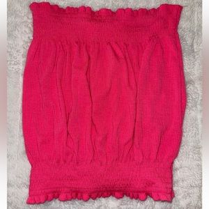 L hot pink tube top